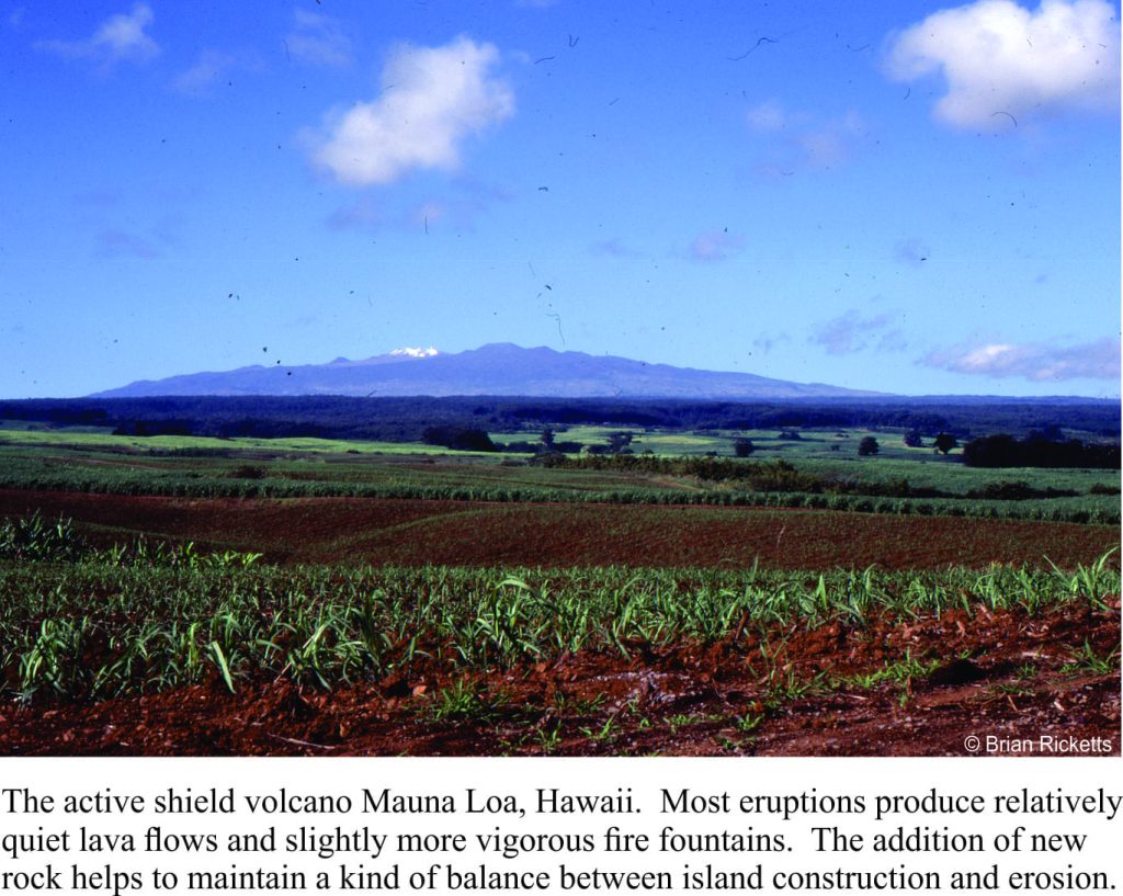 Mauna loa, an active shield volcano on the Hawaiian seamount
