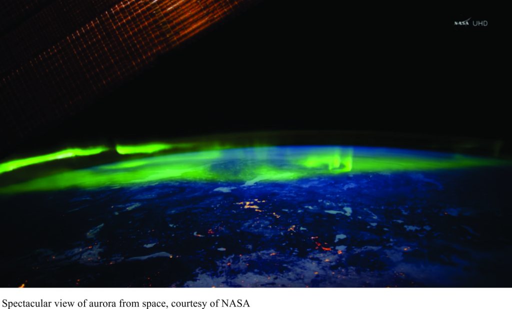 The aurora seen from the International Space Station