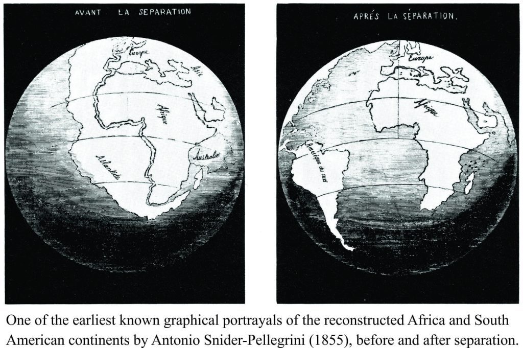 An early matching of continents, before Wegener, 1855