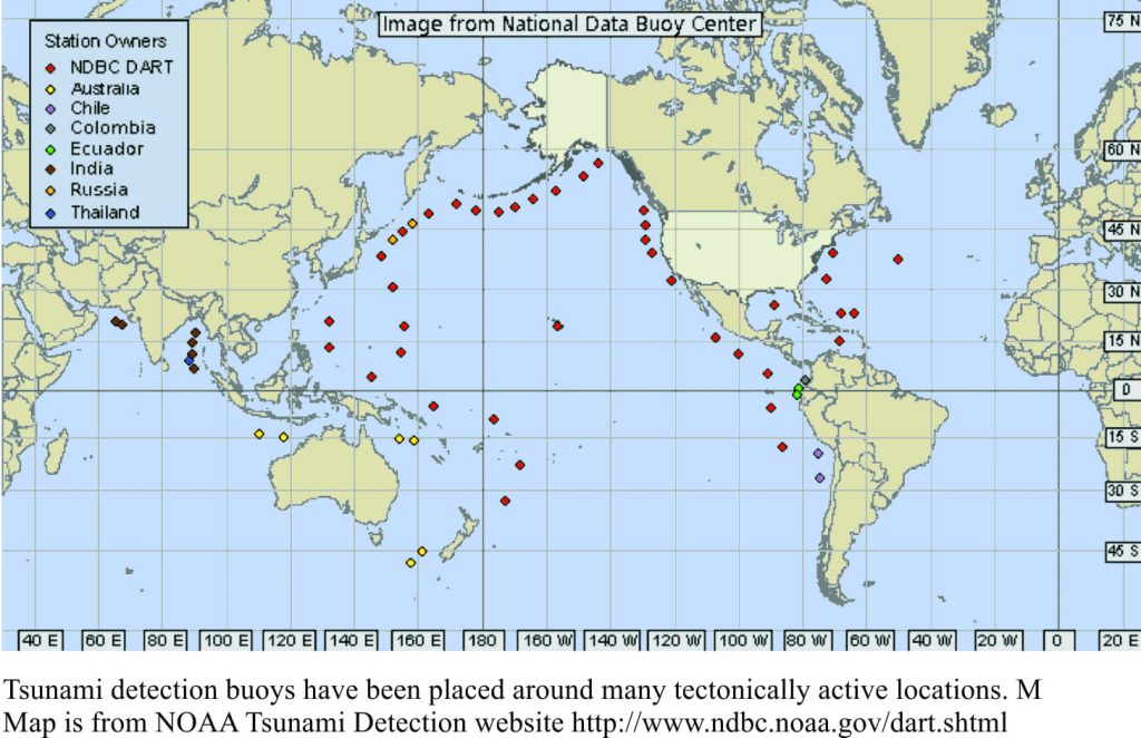 Tsunami detection buoys