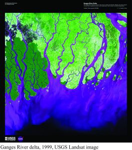 Landsat image of Ganges River delta