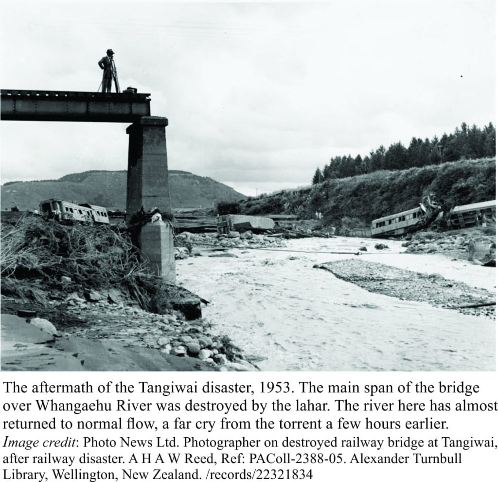 A lahar took out this bridge in 1953 - there was no warning for a train travelling through