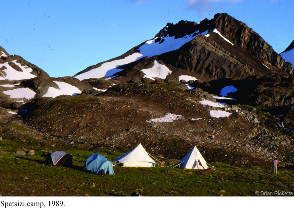 Spatsizi field camp, 1989. Bowser Basin, British Columbia