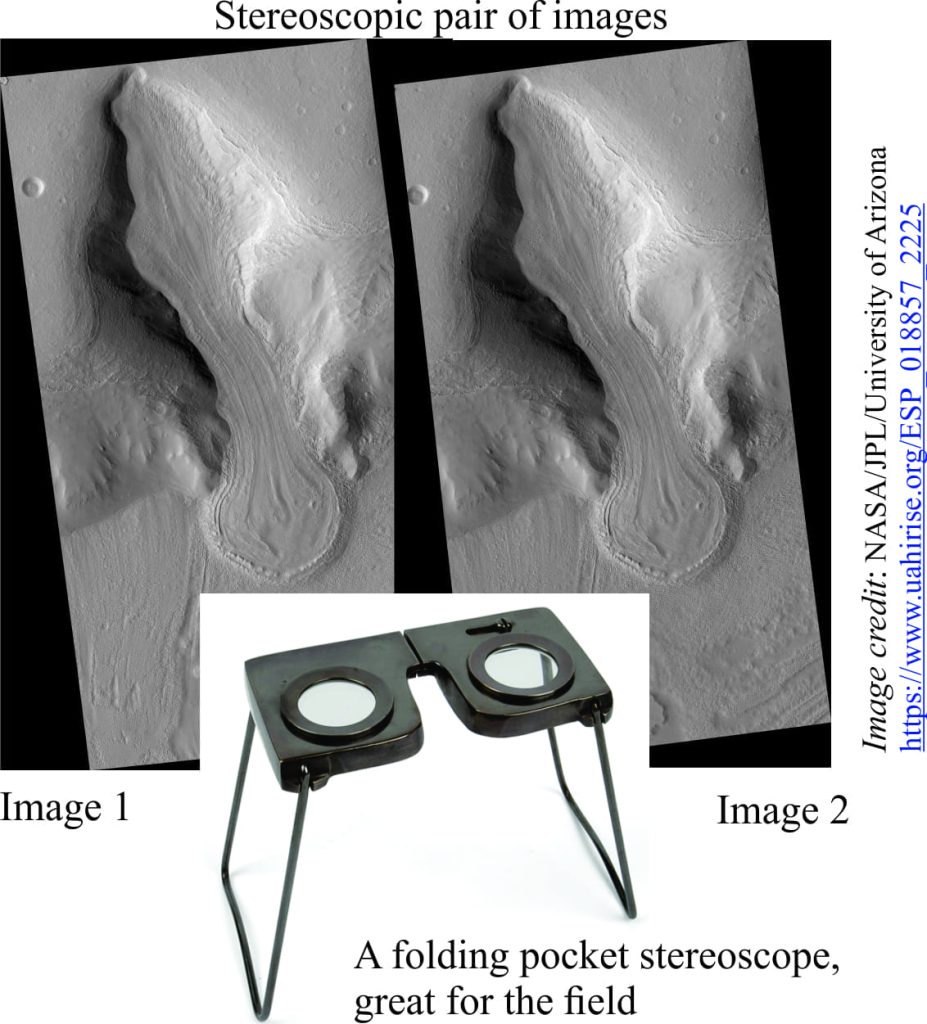 The pair of images used in stereoscopic analysis