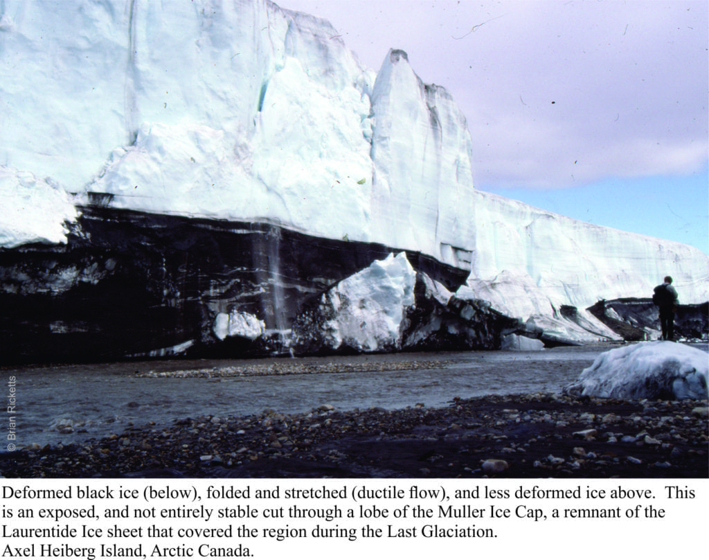 deformed ice on exposed portion of Muller Ice cap, Axel Heiberg Island.