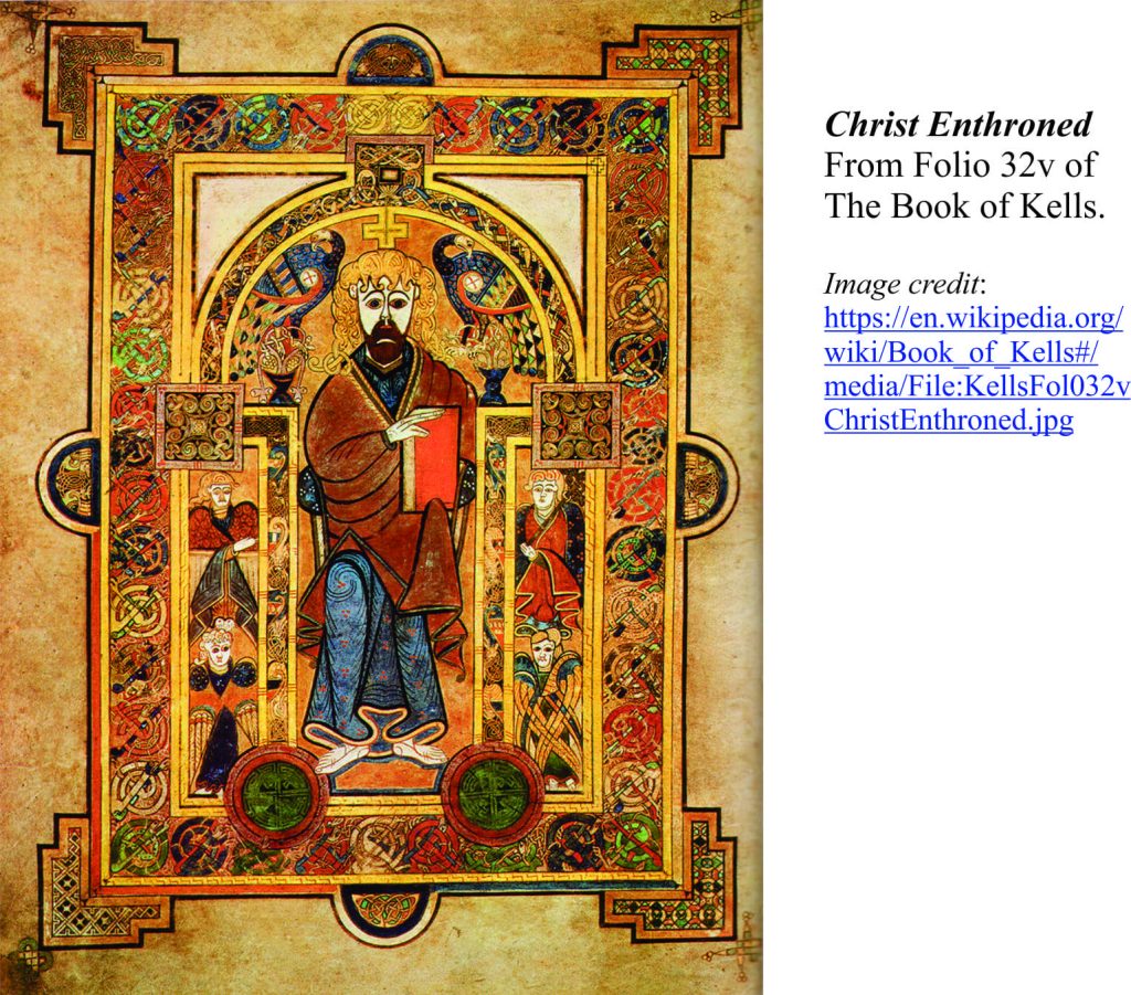Folio 32v of the Book of Kells.