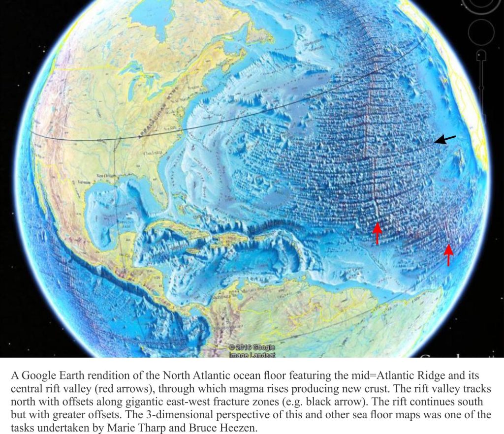 Map of North Atlantic mid-ocean ridge