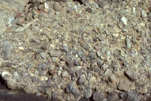 poorly sorted conglomerate