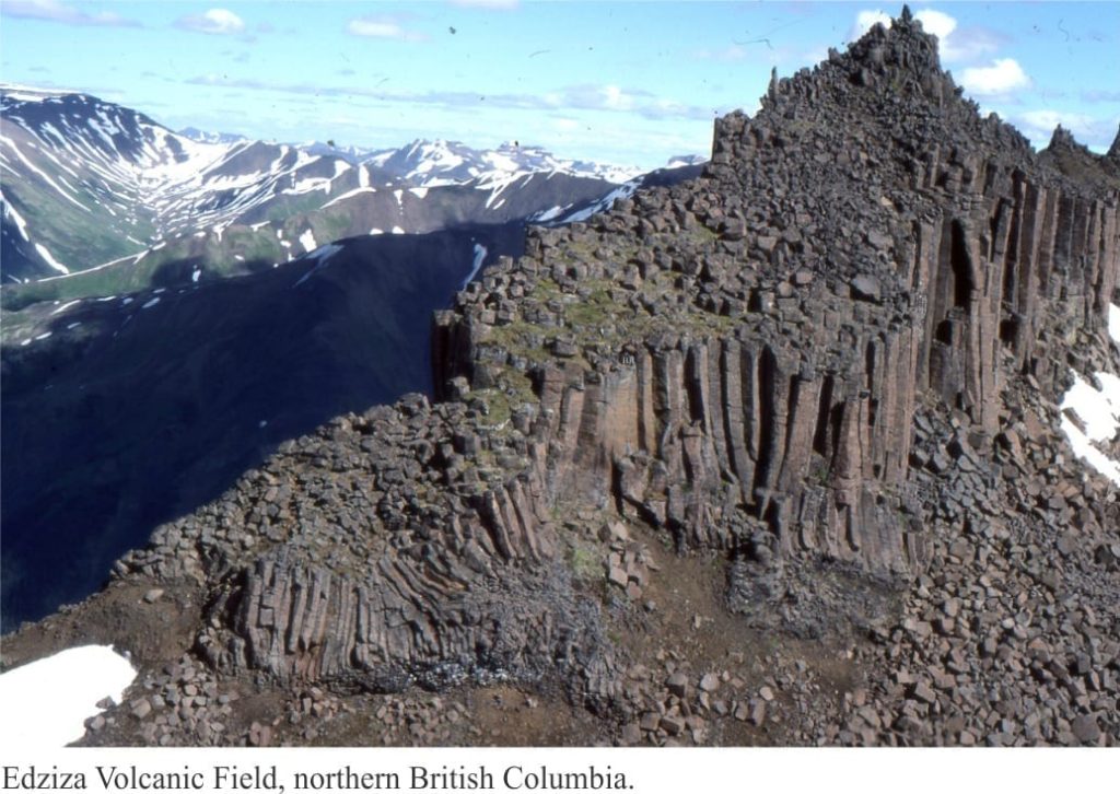 Columnar jointing in Edziza volcanics, northern British Columbia